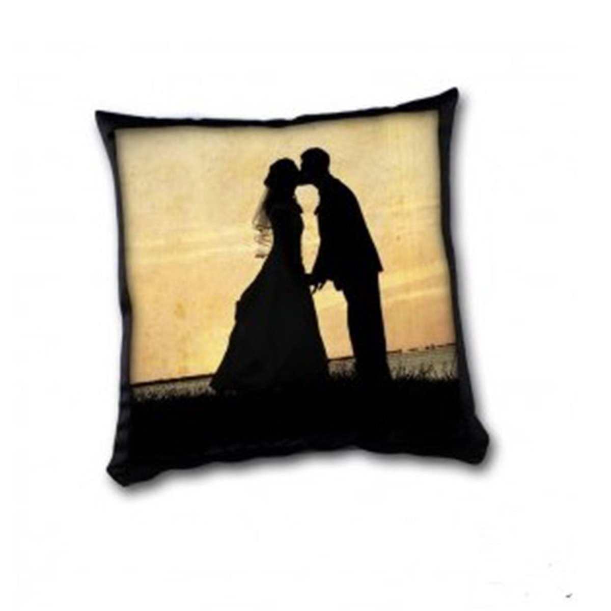 Almofada Preta Personalizada Com Texto ou Imagem - RMCLICK