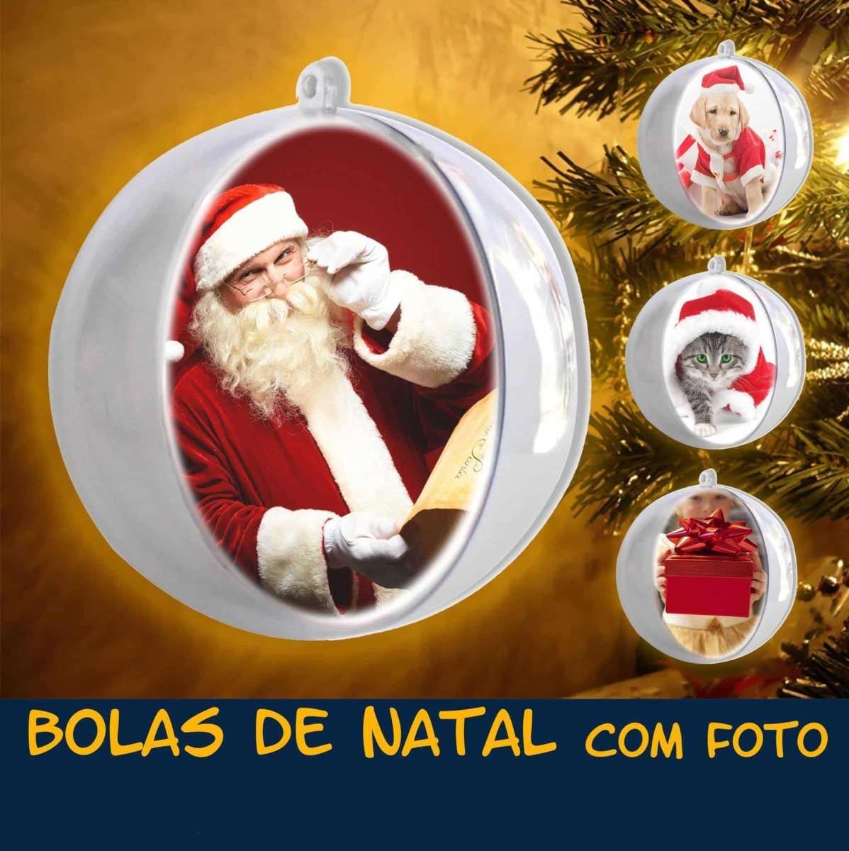 Bola de Acrílico 13,6 cm Com Foto - RMCLICK