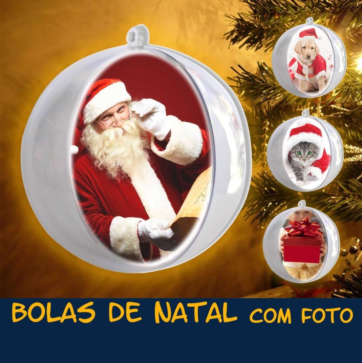 Bola de Acrílico 15,6 cm Com Foto - RMCLICK