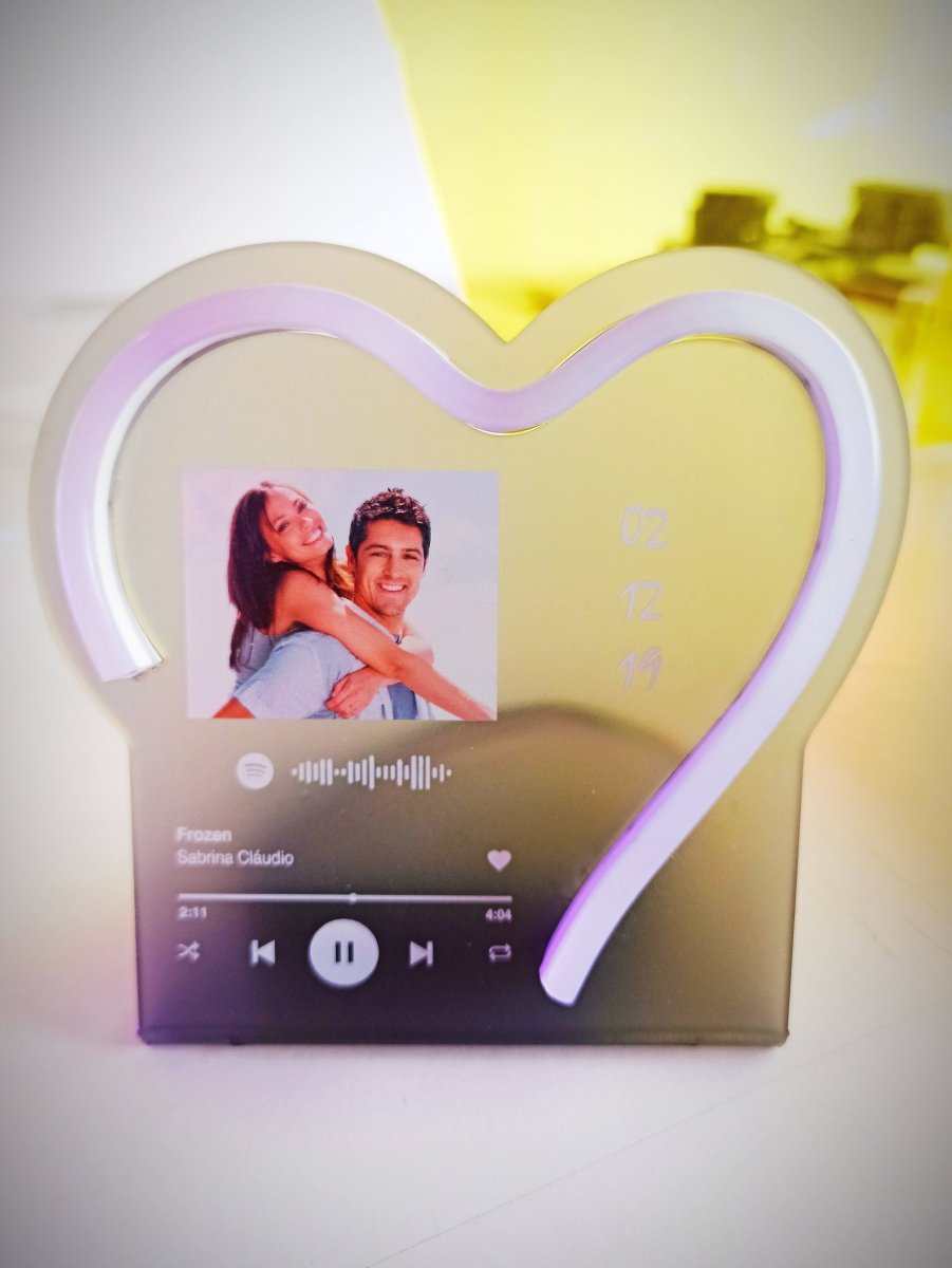Acrílico Coração com LED - Personalizável RMCLICK