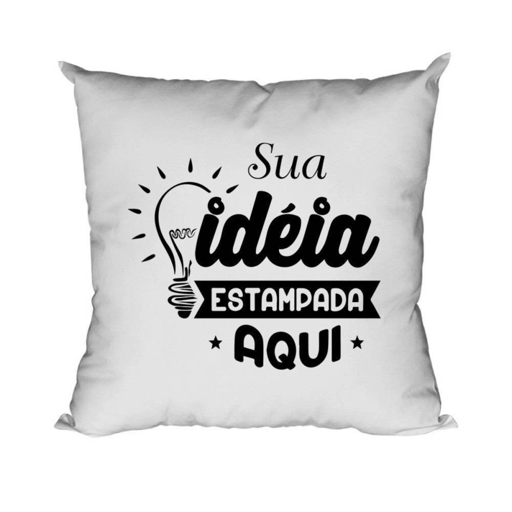 Almofada Branca Personalizada Com Texto ou Imagem - RMCLICK